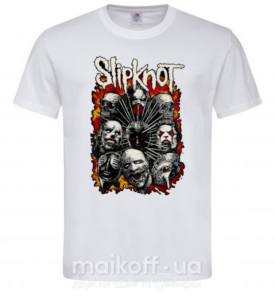 Чоловіча футболка Slipknot logo Білий фото