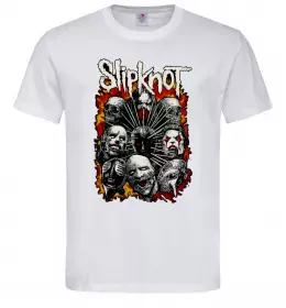 Чоловіча футболка Slipknot logo Білий фото