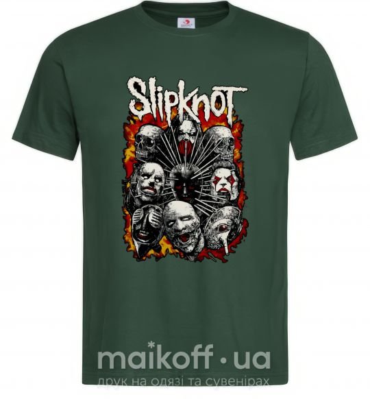 Мужская футболка Slipknot logo Темно-зеленый фото