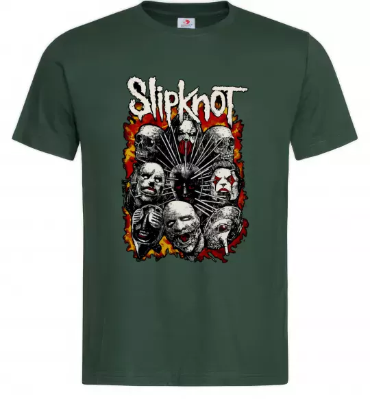 Чоловіча футболка Slipknot logo Темно-зелений фото