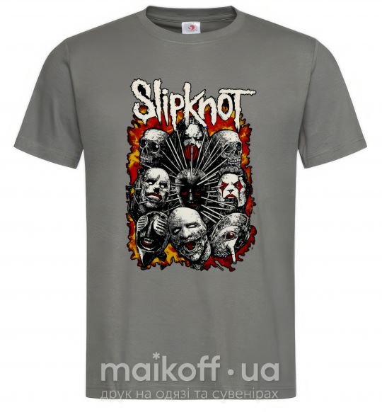 Мужская футболка Slipknot logo Графит фото