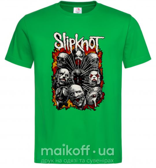 Мужская футболка Slipknot logo Зеленый фото