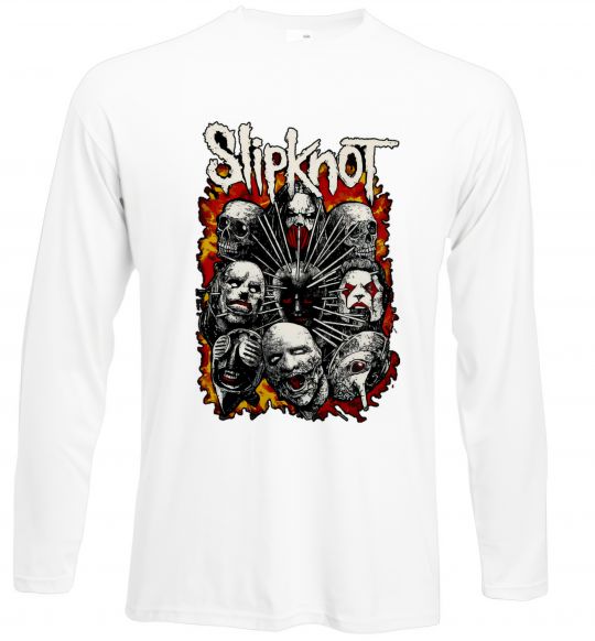 Лонгслів Slipknot logo Білий фото