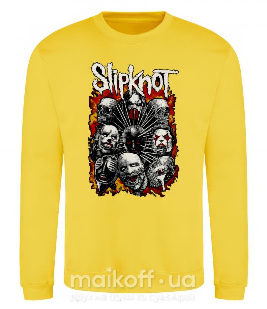 Світшот Slipknot logo Сонячно жовтий фото