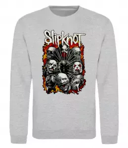Свитшот Slipknot logo Серый меланж Свитшот Slipknot logo Серый меланж фото