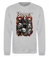 Свитшот Slipknot logo Серый меланж фото