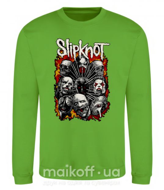 Світшот Slipknot logo Лаймовий фото