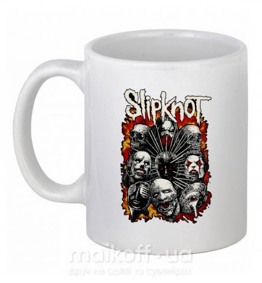Чашка керамічна Slipknot logo Білий фото