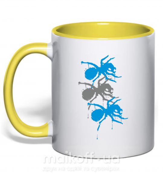 Чашка с цветной ручкой The prodigy ant Солнечно желтый фото
