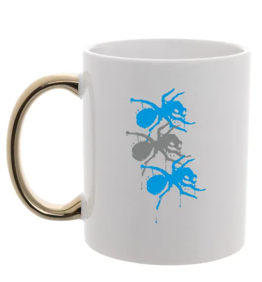 Чашка з кольоровою ручкою The prodigy ant Золото фото