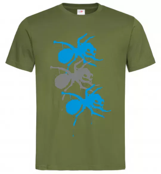 Мужская футболка The prodigy ant Оливковый фото