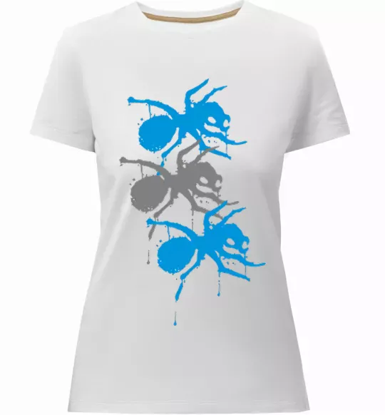 Женская премиум футболка The prodigy ant Белый фото