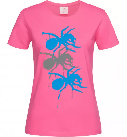 Жіноча футболка The prodigy ant Яскраво-рожевий фото