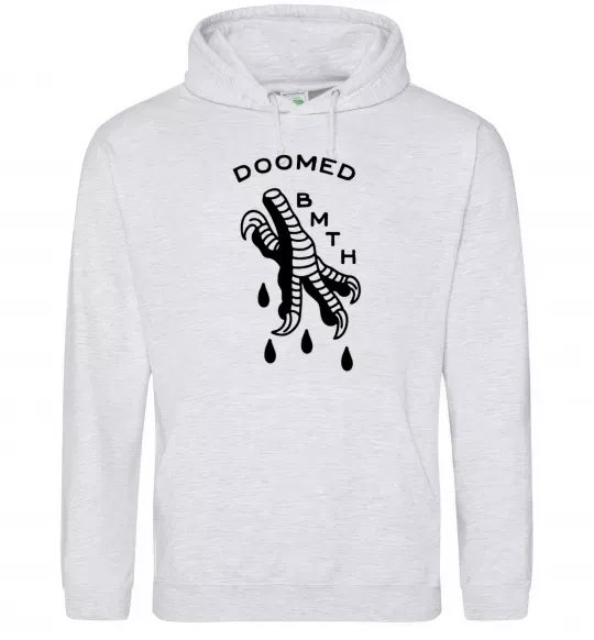 Жіноча толстовка (худі) Doomed Bring Me the Horizon Сірий меланж фото