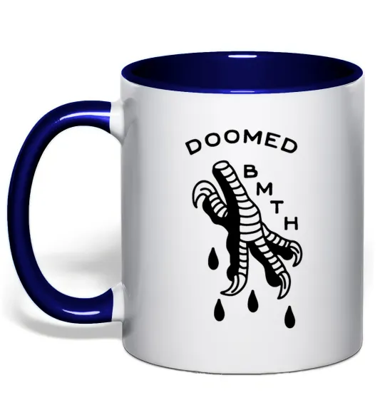 Чашка з кольоровою ручкою Doomed Bring Me the Horizon Глибокий темно-синій фото