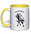 Чашка с цветной ручкой Doomed Bring Me the Horizon Лимонный фото