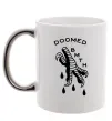 Чашка з кольоровою ручкою Doomed Bring Me the Horizon Срібло фото