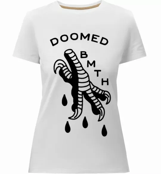 Женская премиум футболка Doomed Bring Me the Horizon Белый фото