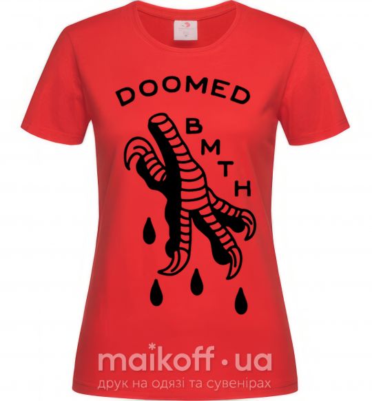 Жіноча футболка Doomed Bring Me the Horizon Червоний фото