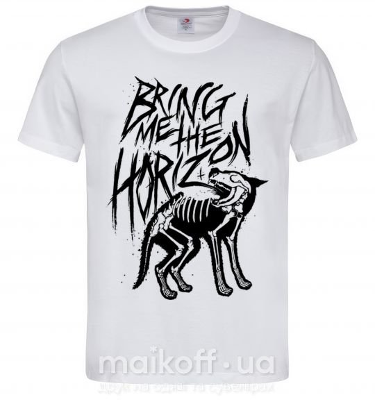 Мужская футболка Bring Me the Horizon Wolf bones Белый фото