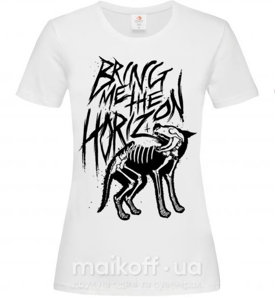 Жіноча футболка Bring Me the Horizon Wolf bones Білий фото