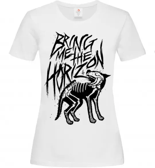 Женская футболка Bring Me the Horizon Wolf bones Белый фото
