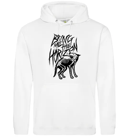 Мужская толстовка (худи) Bring Me the Horizon Wolf bones Белый фото