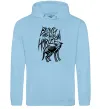Мужская толстовка (худи) Bring Me the Horizon Wolf bones Голубой фото