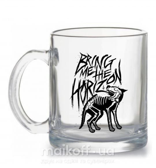 Чашка стеклянная Bring Me the Horizon Wolf bones Прозрачный фото