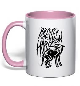 Чашка з кольоровою ручкою Bring Me the Horizon Wolf bones