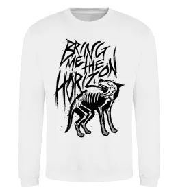 Свитшот Bring Me the Horizon Wolf bones Белый фото