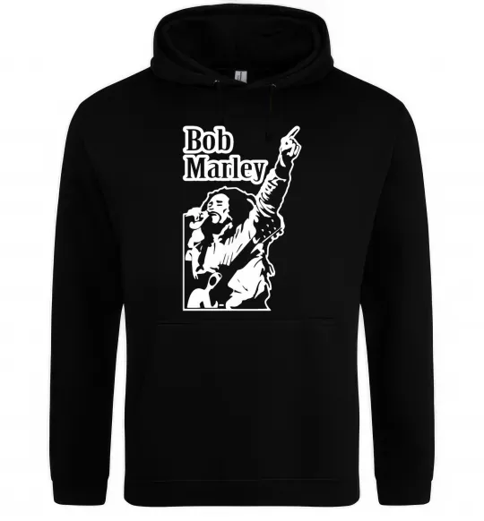 Мужская толстовка (худи) Bob Marley Черный фото