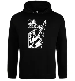 Мужская толстовка (худи) Bob Marley Черный фото