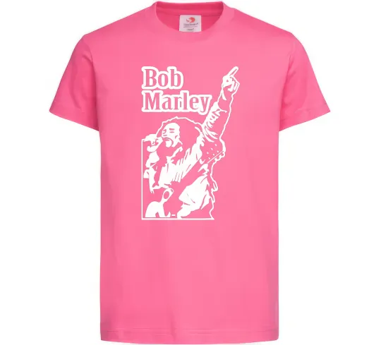 Дитяча футболка Bob Marley Яскраво-рожевий фото