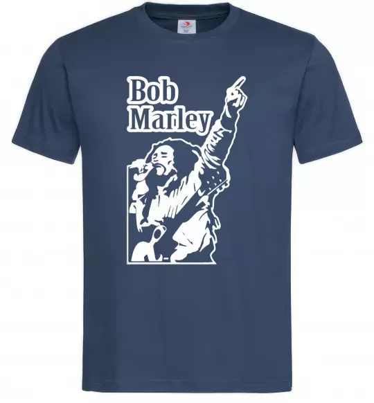 Мужская футболка Bob Marley Темно-синий фото