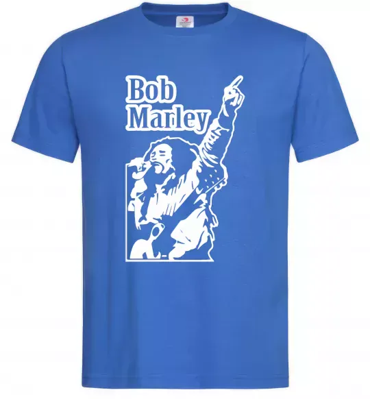 Мужская футболка Bob Marley Ярко-синий фото