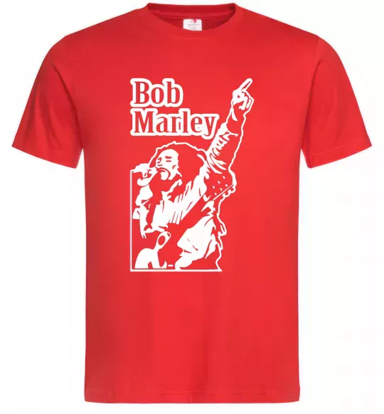 Мужская футболка Bob Marley Красный фото