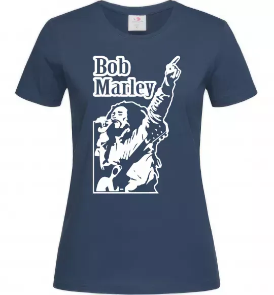 Жіноча футболка Bob Marley Темно-синій фото