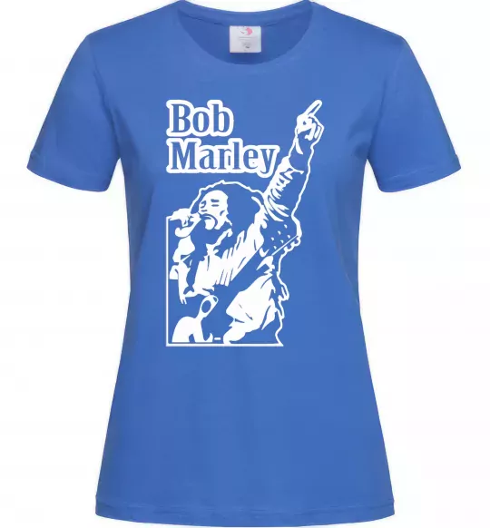 Жіноча футболка Bob Marley Яскраво-синій фото