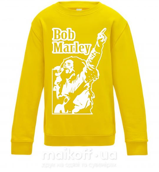 Детский Свитшот Bob Marley Солнечно желтый фото