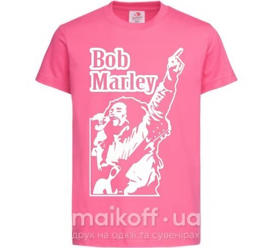 Дитяча футболка Bob Marley Яскраво-рожевий фото