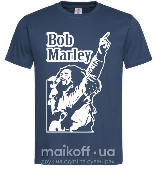 Мужская футболка Bob Marley Темно-синий фото