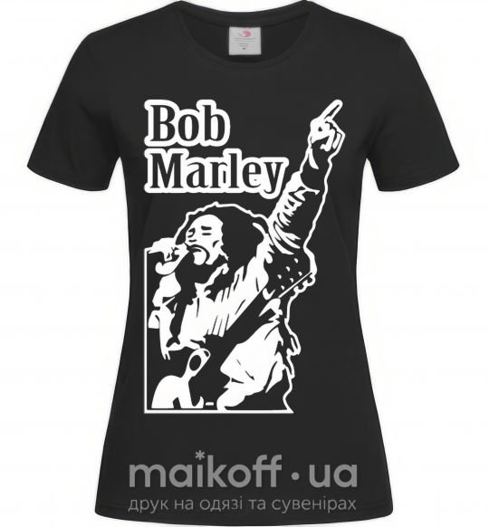 Женская футболка Bob Marley Черный фото
