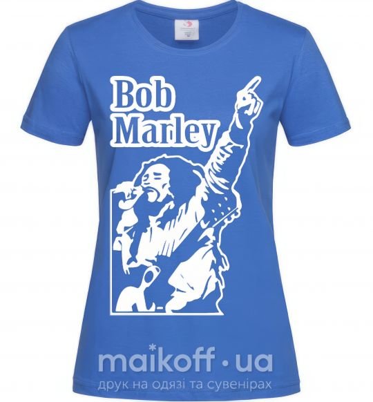 Жіноча футболка Bob Marley Яскраво-синій фото