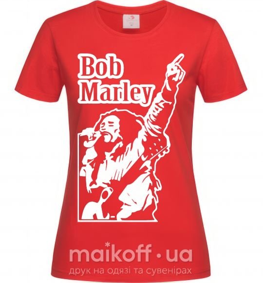 Женская футболка Bob Marley Красный фото