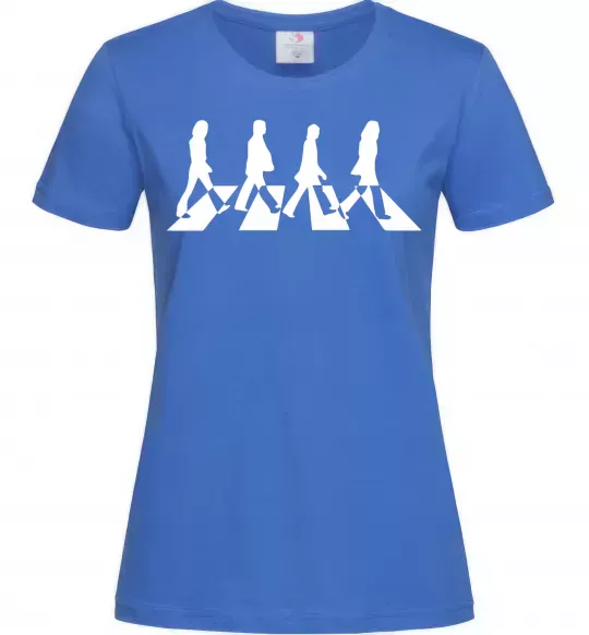 Женская футболка The beatles Abbey Ярко-синий фото