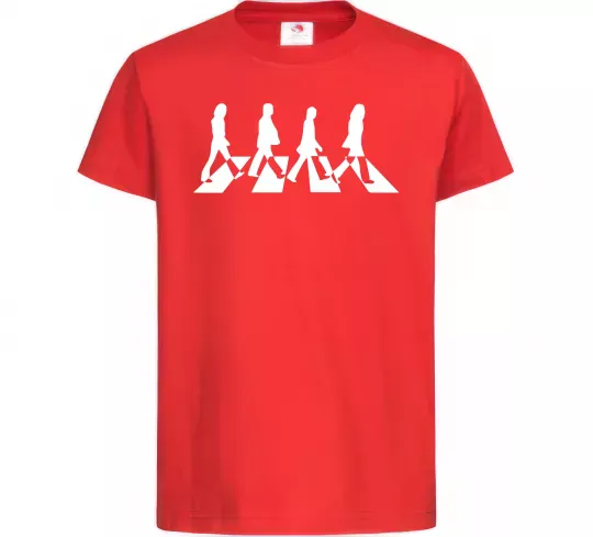 Дитяча футболка The beatles Abbey Червоний фото