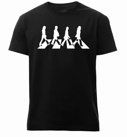 Мужская премиум футболка The beatles Abbey Черный фото