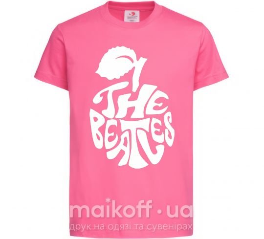 Дитяча футболка The beatles apple Яскраво-рожевий фото