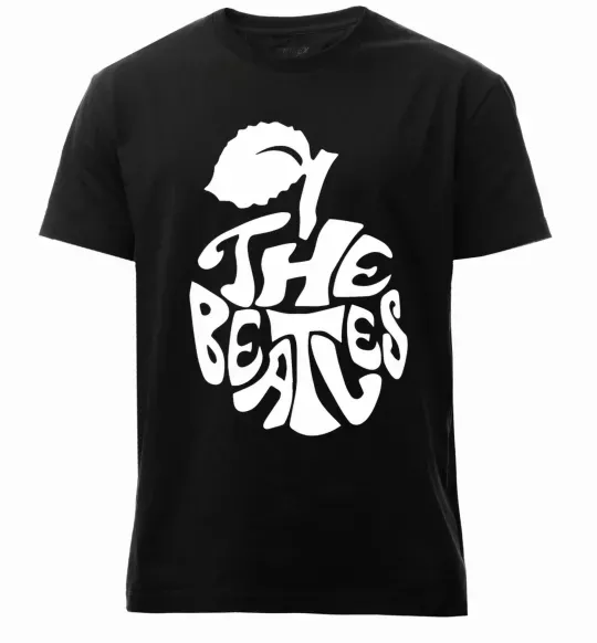 Мужская премиум футболка The beatles apple Черный фото